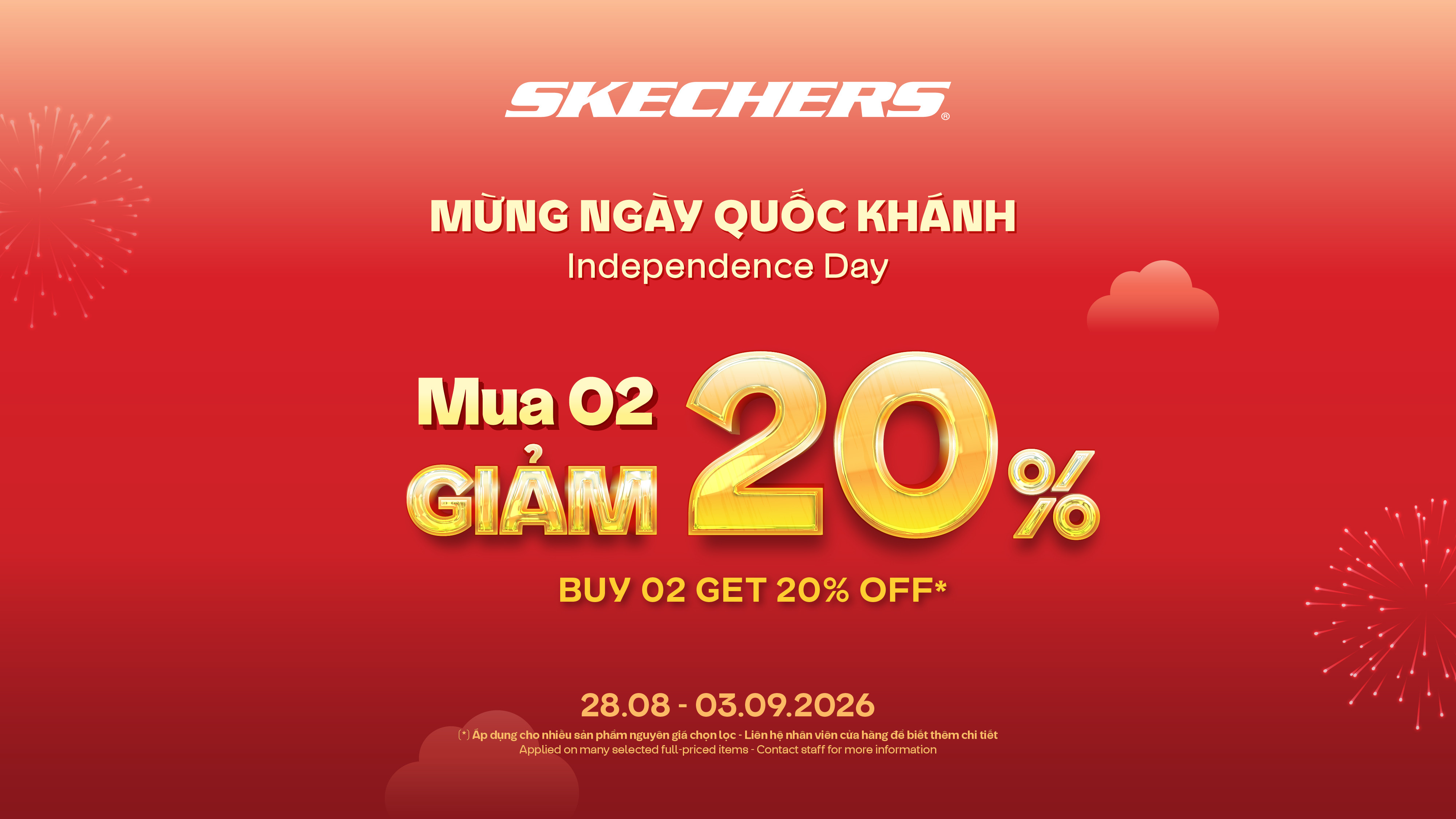 SKECHERS | MỪNG QUỐC KHÁNH – NHÂN ĐÔI LỰA CHỌN, NHÂN ĐÔI ƯU ĐÃI
