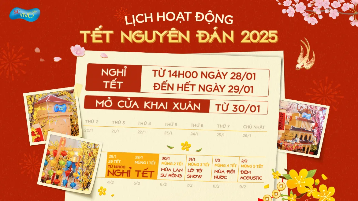 LUNAR NEW YEAR 2025 OPERATING SCHEDULE ANNOUNCEMENT