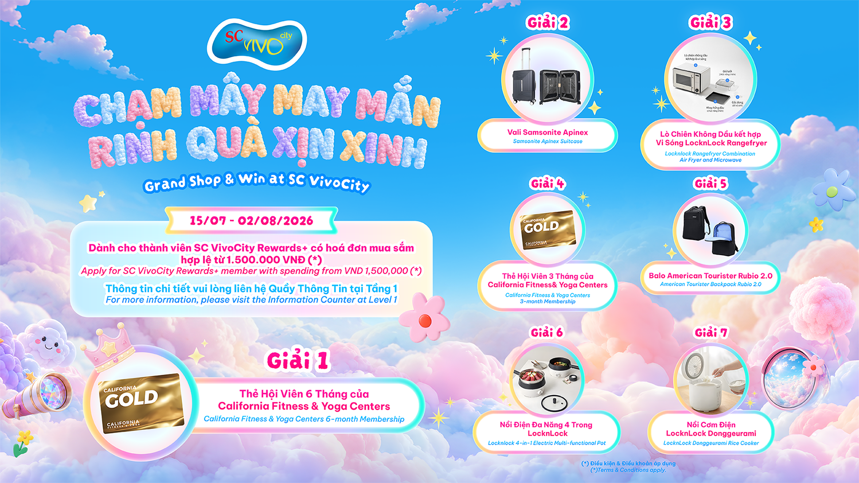 Chạm Mây May Mắn – Rinh Quà Xịn Xinh: Bùng Nổ Mua Sắm Mùa Hè Tại SC VivoCity