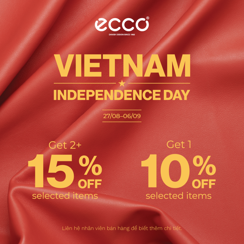 ECCO| TẬN HƯỞNG KỲ NGHỈ QUỐC KHÁNH VỚI ƯU ĐÃI MUA SẮM