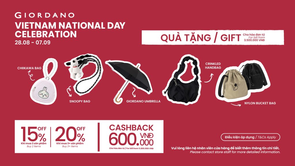 [GIORDANO] VIETNAM NATIONAL DAY | CELEBRATE IN STYLE