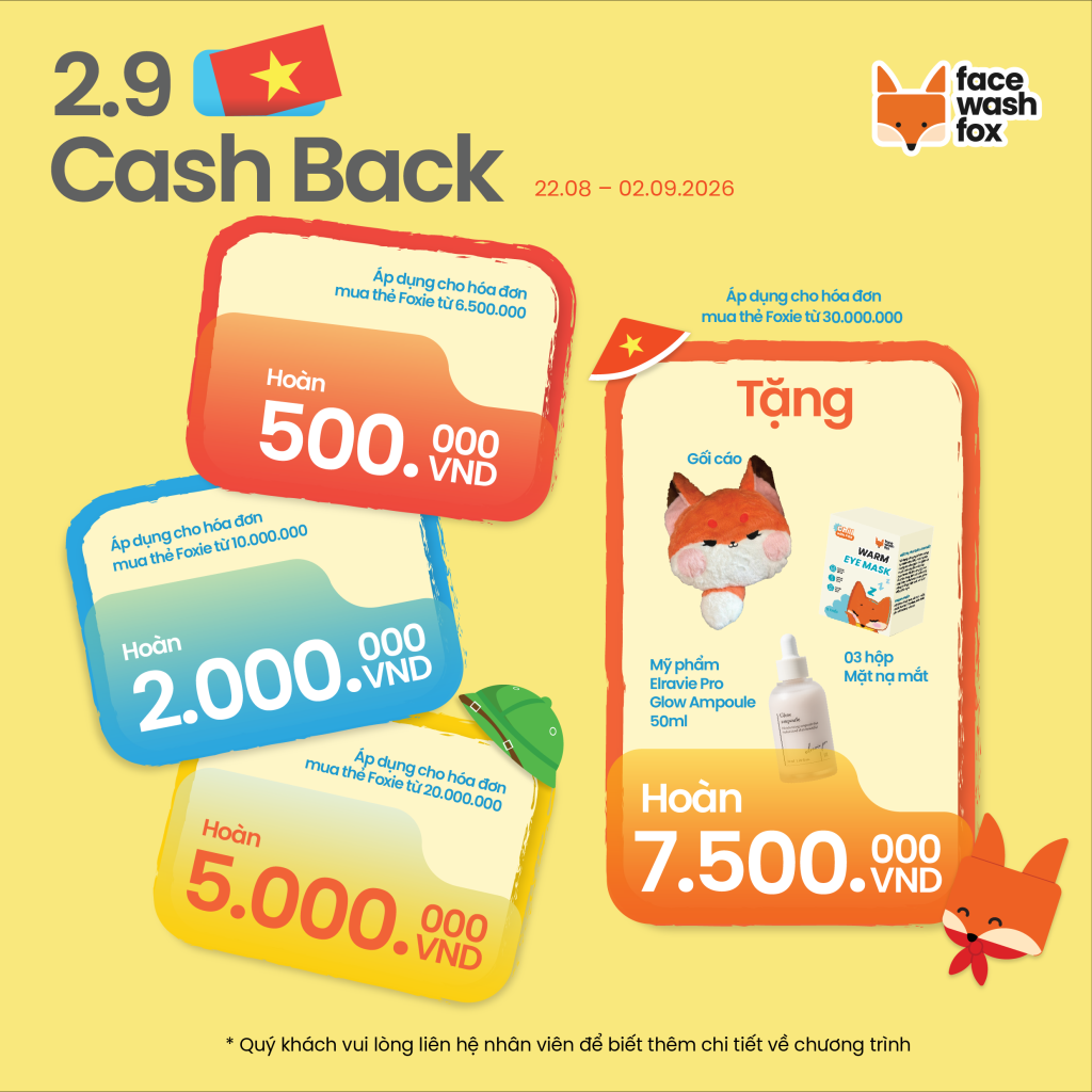 🔥MỪNG ĐẠI LỄ 2/9 – CASHBACK CỰC KHỦNG