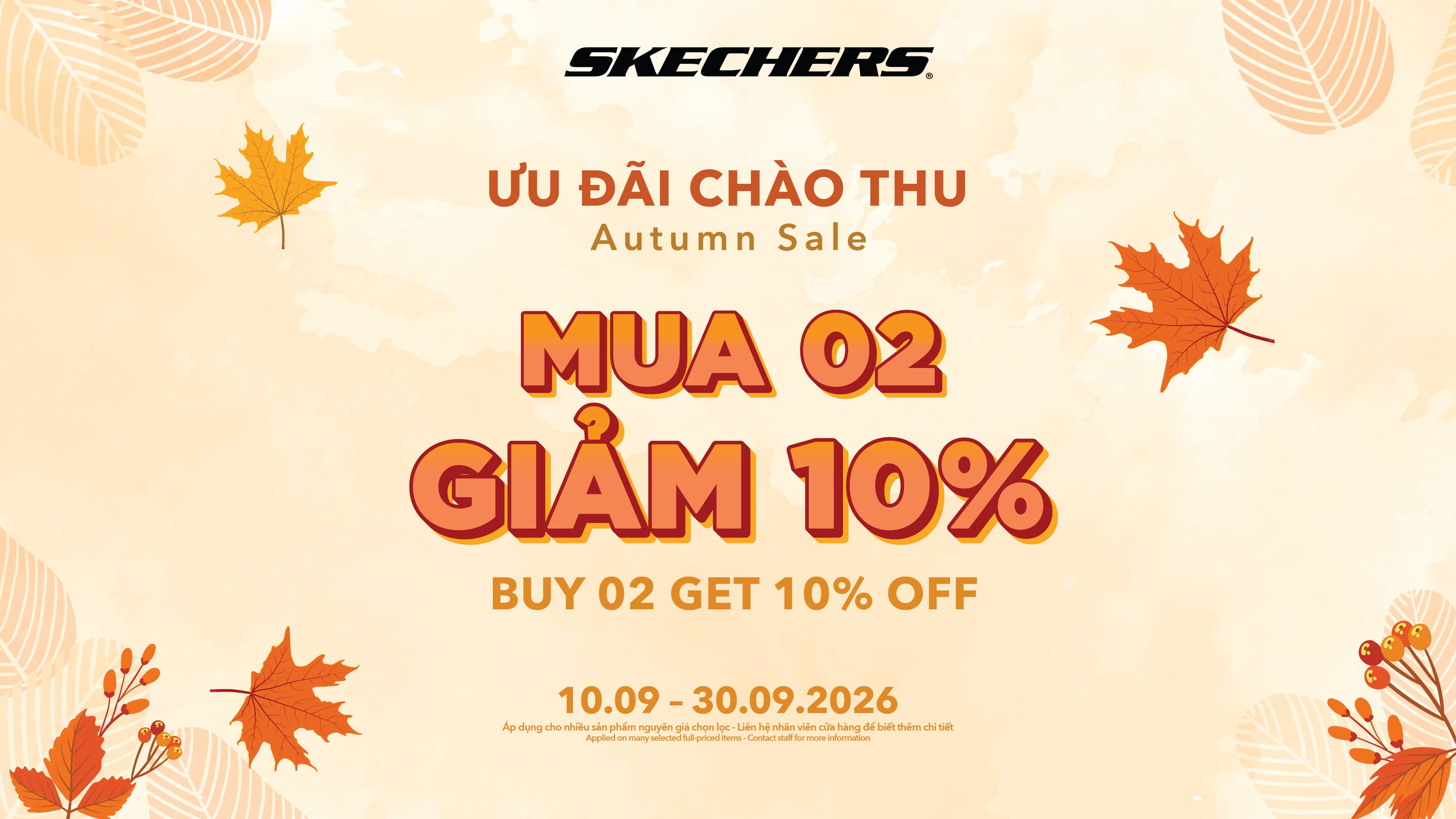 SKECHERS |  AUTUMN SALE – CHÀO ĐÓN MÙA MỚI, BẮT DEAL CỰC COOL! 🍂👟 ​