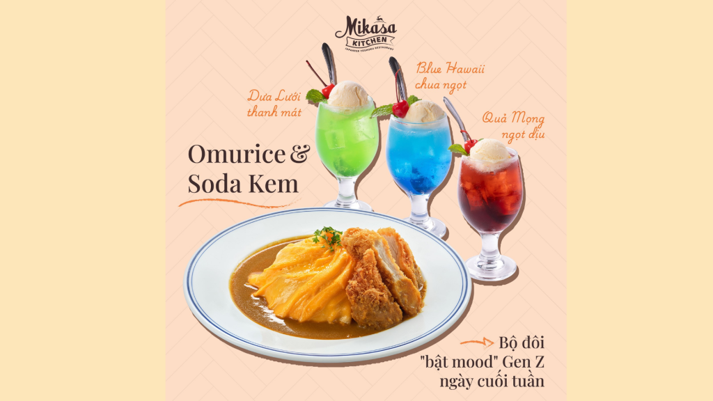 OMURICE & SODA KEM: BỘ ĐÔI “BẬT MOOD” GEN Z NGÀY CUỐI TUẦN 🕺💃