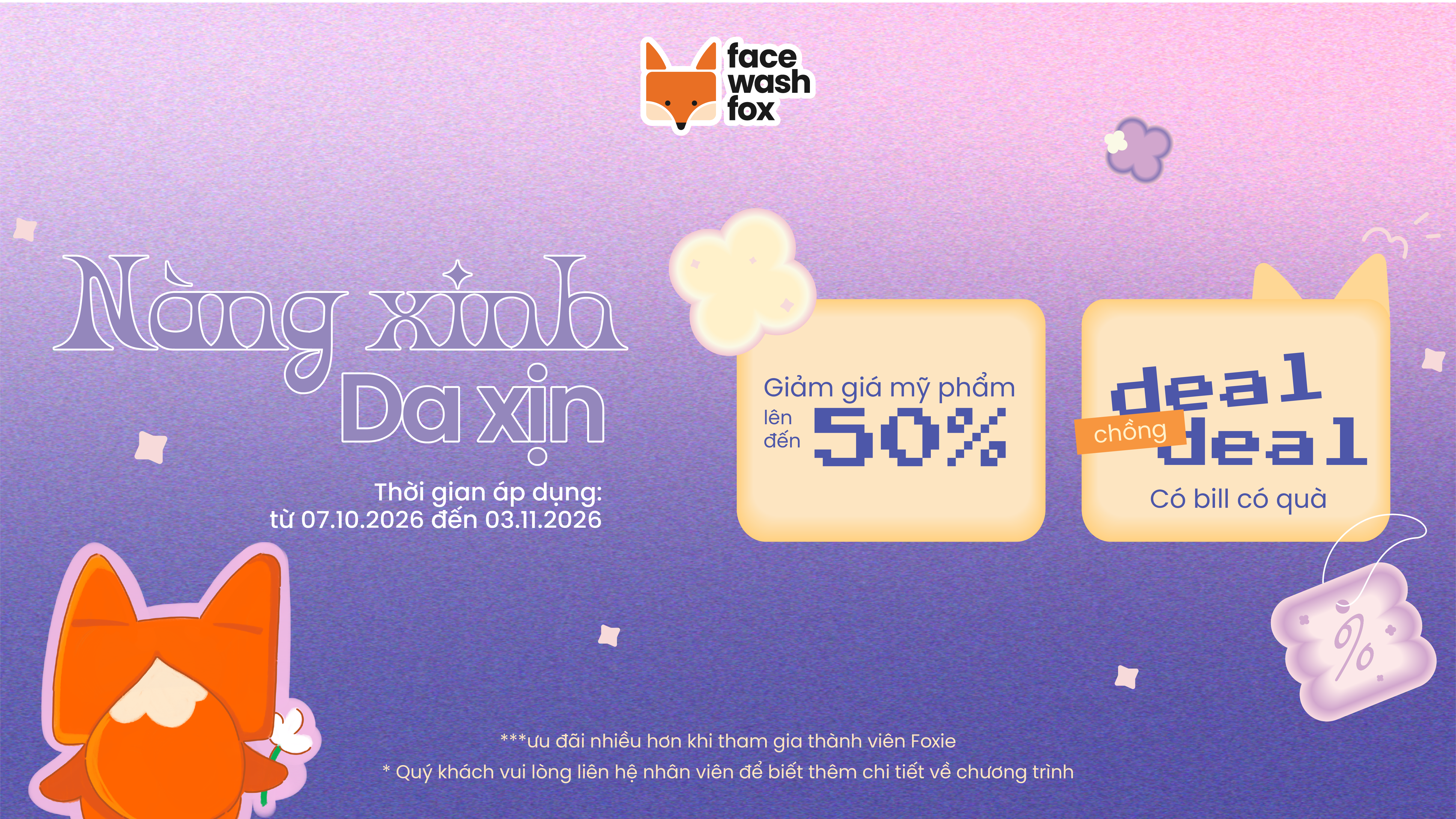 🎀 NÀNG XINH DA XỊN  – OCTOBER PROMOTION 🦊✨